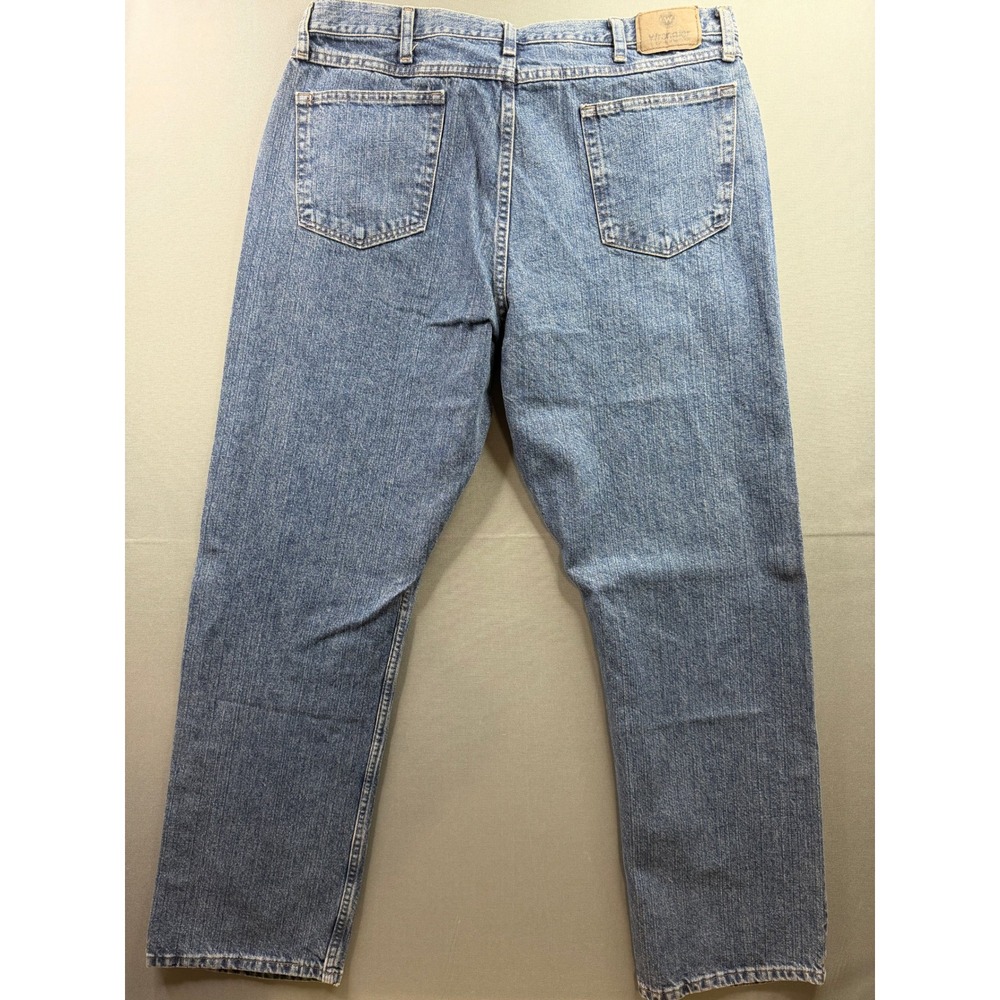 Wrangler Jeans Mens Blue Relaxed Straight Premium Denim 38x32